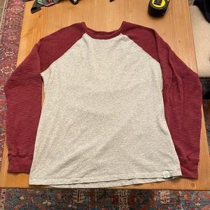 Long Sleeve Two Tone T Shirt Thermal Sleeves